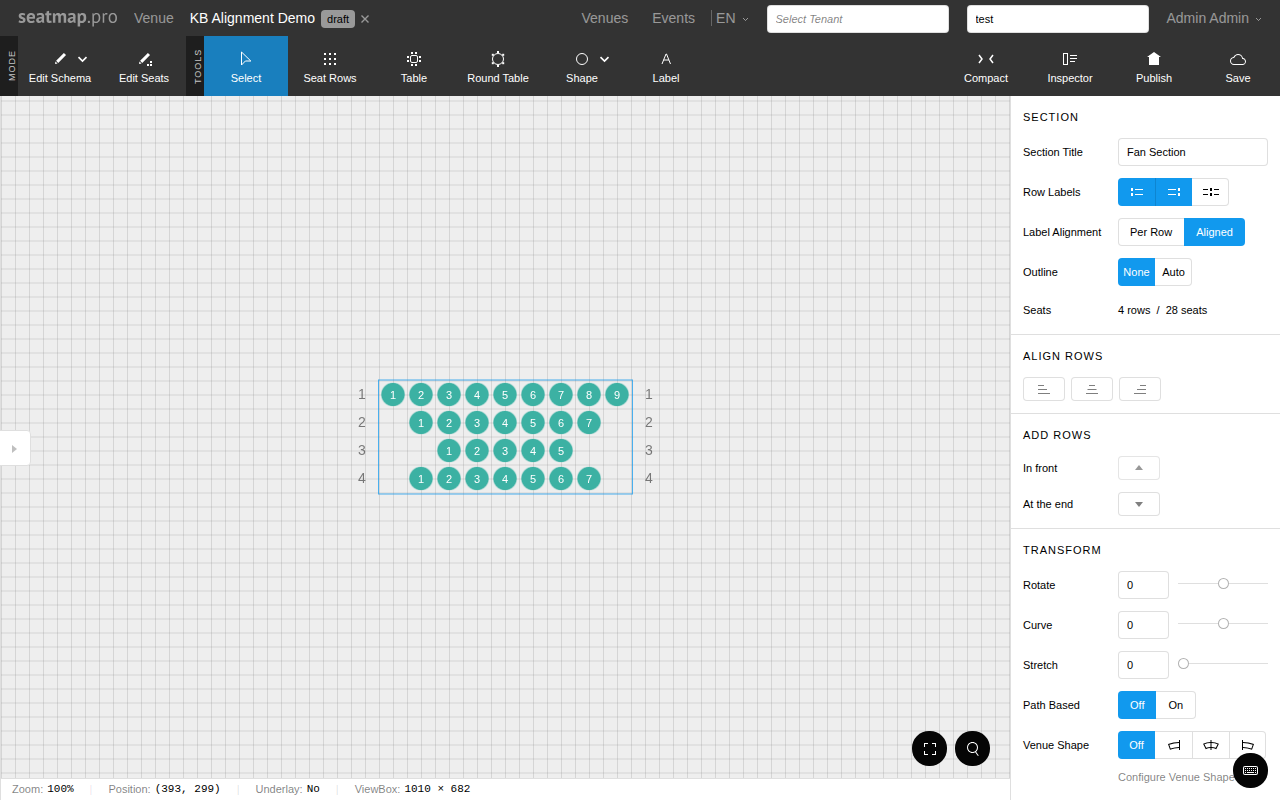 Section with Aligned labels – labels form a straight vertical column